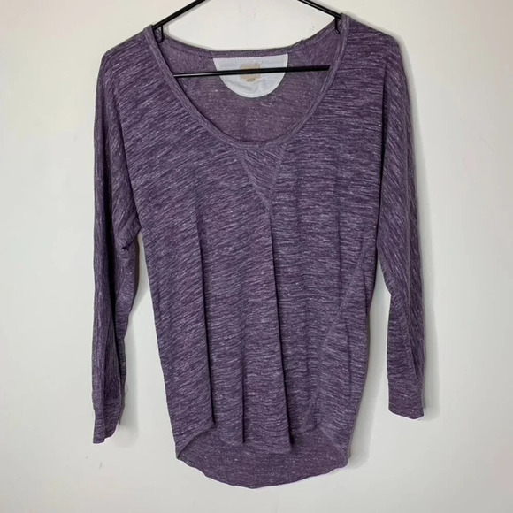 Aritzia Wilfred Free Top Henley 3/4 length sleeve Purple y2k 2000s Size XS - Picture 3 of 15